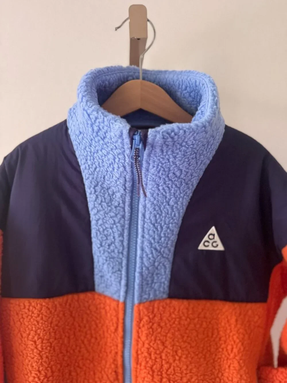 Nike ACG Kids Fleece Jacket Orange Navy Gorpcore Fall M
